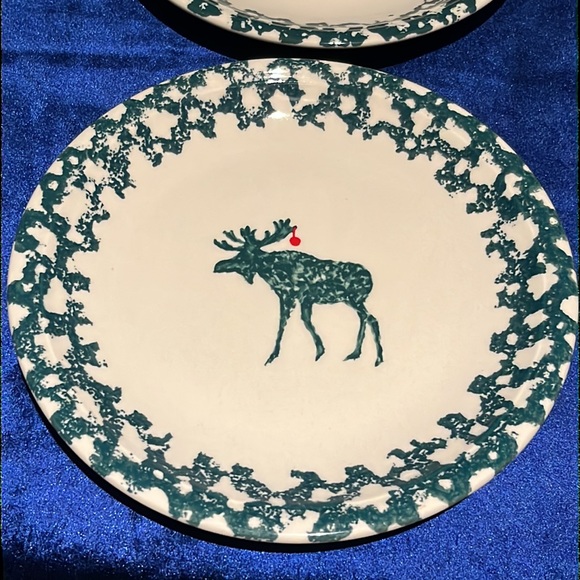 NIB Folk Craft Holiday Pines Dessert Plates By Tienshan - set of 4 Discontinued! - Picture 4 of 16